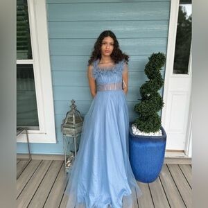 BCX light blue ruffle in the top size 1